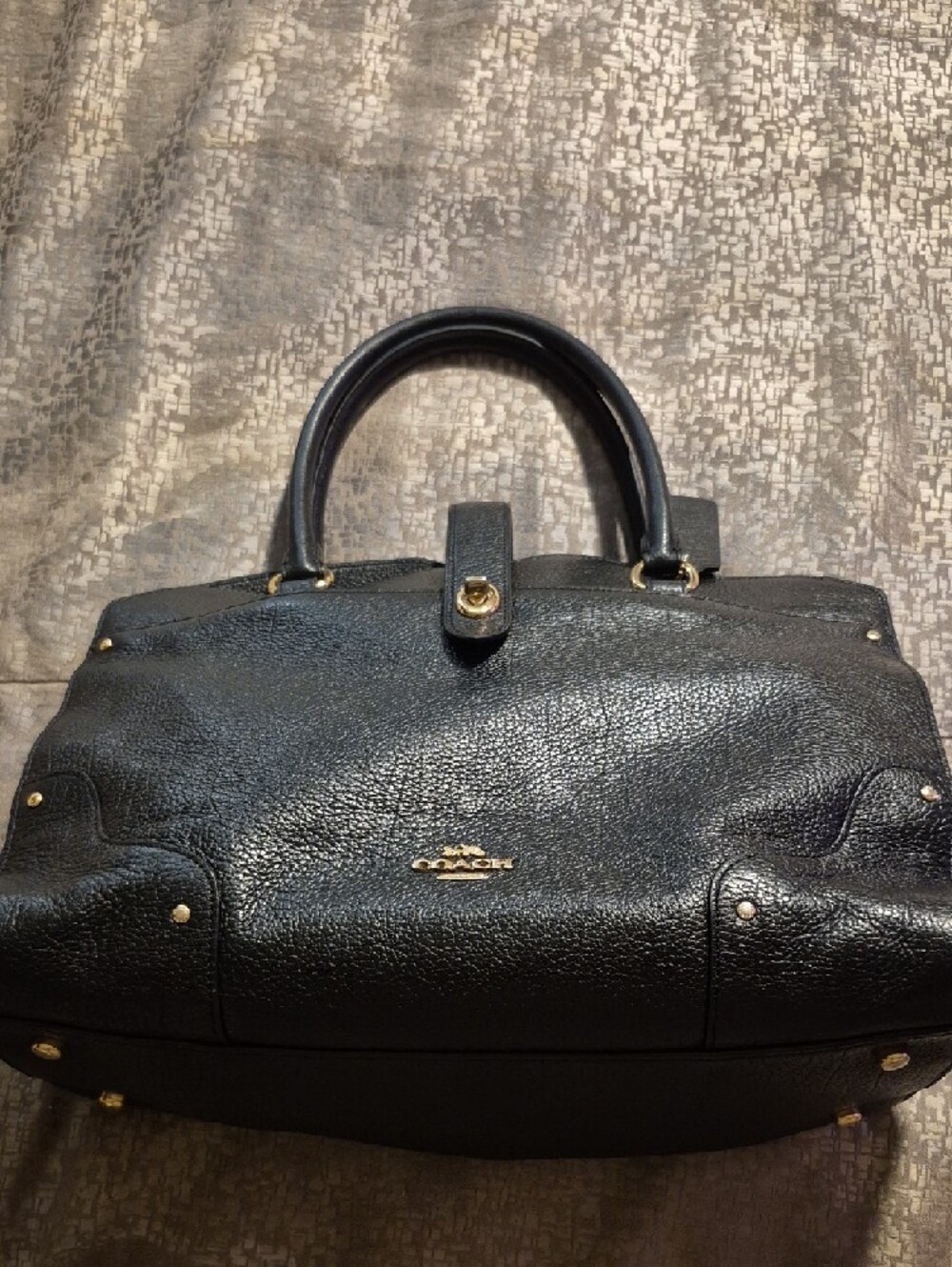 Coach Mercer Pebbled 30 Leather Satchel with Gold Hardware - Picture 5 of 11